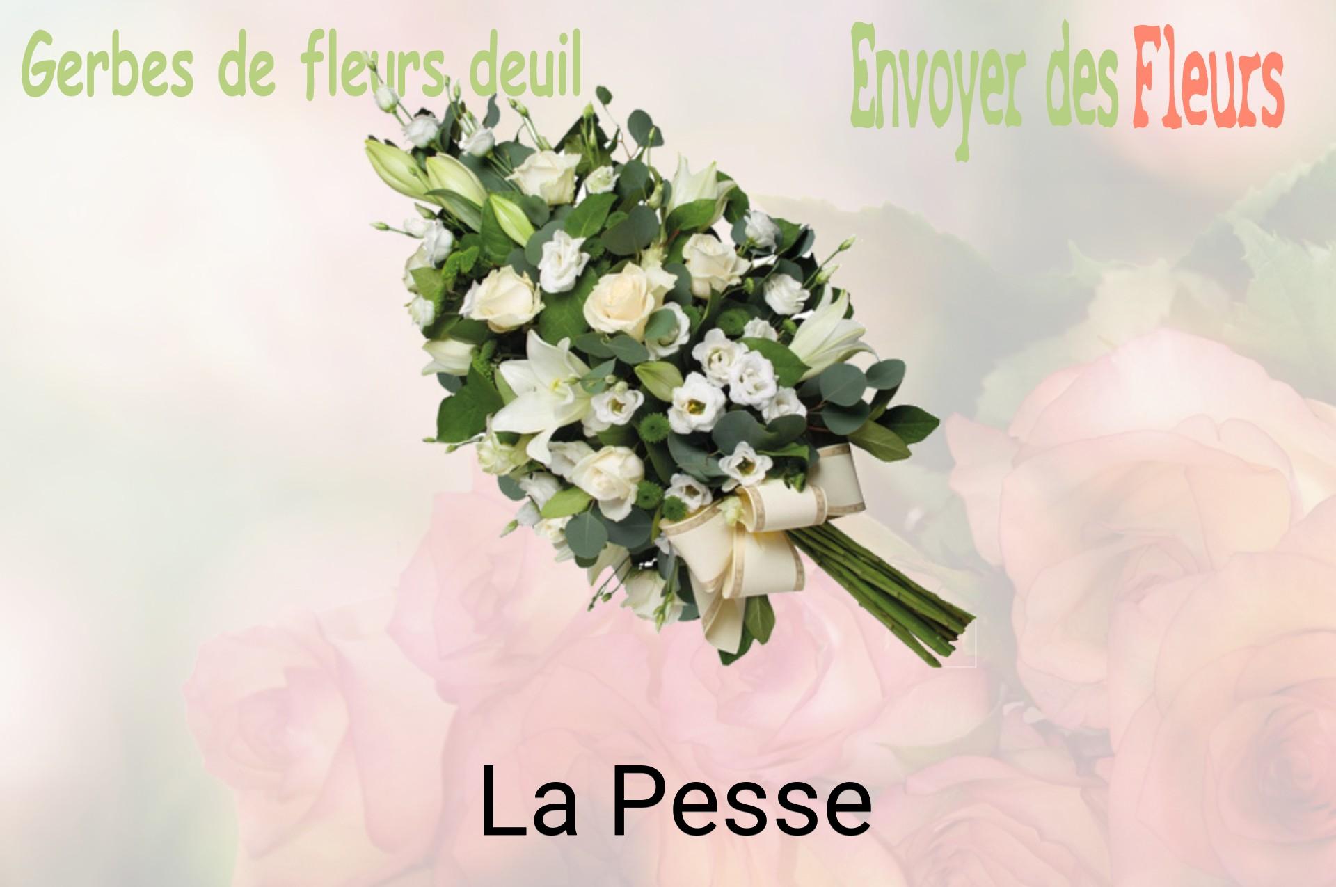 Gerbe de fleurs de deuil livrée à La Pesse